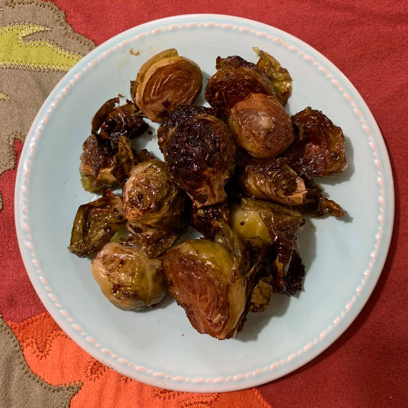Roasted Brussles Sprouts marinated in  Chef Tim's Sweet Balsamic Vinaigrette salad dressing and marinade.  Made with 7 natural Ingredients and is Gluten Free & Cholesterol Free & No MSG
 Makes a Great as a Gift for people who love to cook and desire to eat healthy, and/or gluten free.  Made in USA.
"Shake, Shake, Shake. Don't Refrigerate"©