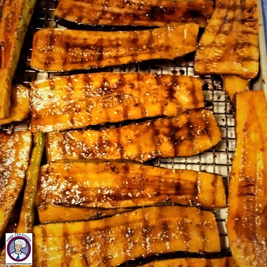 Zucchini slices grilled after marinated in Chef Tim's Sweet Balsamic Vinaigrette salad dressing and marinade. Made with 7 natural Ingredients and is Gluten Free & Cholesterol Free & No MSG
Makes a Great as a Gift for people who love to cook and desire to eat healthy, and/or gluten free. Made in USA.
"Shake, Shake, Shake. Don't Refrigerate"©