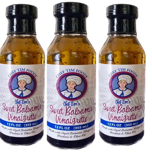 3-Pack 12 oz Small Chef Tim's Sweet Balsamic Vinaigrette