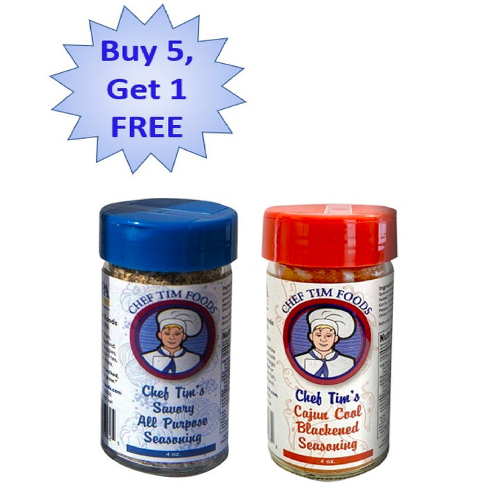 6-Pack Special - Chef Tim's Savory All Purpose Seasonings – Chef Tim Foods