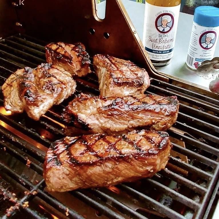 Grilled Chicken marinaded with Chef Tim's Sweet Balsamic Vinaigrette salad dressing and marinade.  Made with 7 natural Ingredients and is Gluten Free & Cholesterol Free & No MSG
 Makes a Great as a Gift for people who love to cook and desire to eat healthy, and/or gluten free.  Made in USA.
"Shake, Shake, Shake. Don't Refrigerate"©